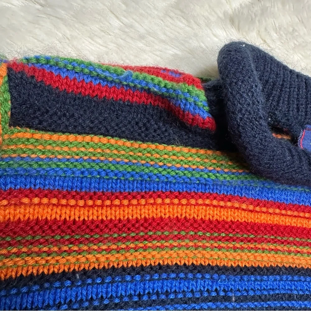Rugged Bear Vintage Sweater Colourful Stripes Size 4 - Picture 4 of 16